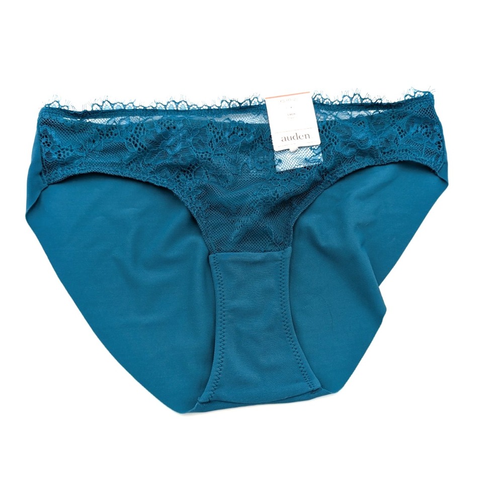 Women's Lace Bikini Underwear - Auden™ size XS 0-2 teal blue